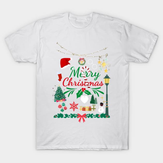 Merry Christmas decorations T-Shirt by Aassu Anil